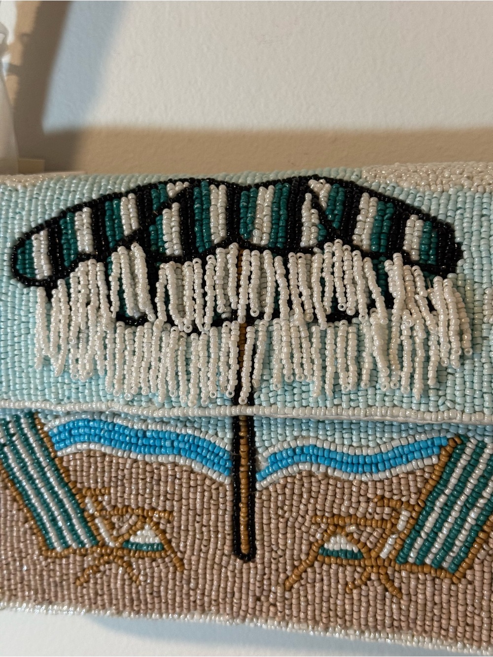 Beaded Beach Umbrella Shoulder Bag - Picture 6 of 6